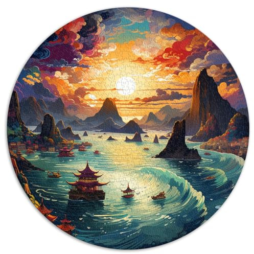 Puzzle-Geschenk Ha Long Bay Vietnam Puzzles 1000 Teile 67,5x67,5cm für Puzzles Spaß bei Heimaktivitäten, Geburtstagsgeschenk, Reisegeschenke,