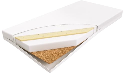 YOUKO Baby Matratze 60x120 mit Kokosplatte und Schicht von Latex - Kindermatratze mit Abnehmbarem Bezug, Oeko-TEX Zertifiziert