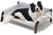 MEWOOFUN Canapé-lit surélevé pour chiens, lit respirant avec housse amovible et lavable, fond antidérapant, 87 x 63 x 28 cm, gris