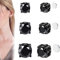 XOUDKE 3 Paires 5/6/7mm Boucles d'oreilles Magnétique en Acier Inoxydable pour Femme Homme Fille Boucle d Oreille Aimant Sans Trou Boucle d'oreille Clip Non Piercing Zirconium Ronde Clou Argent, noir