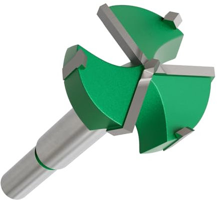 CSOOM Broca Forstner de 45 mm para madera, broca para madera con vástago redondo, broca Forstner para maderas, tableros de partículas, tableros de fibra