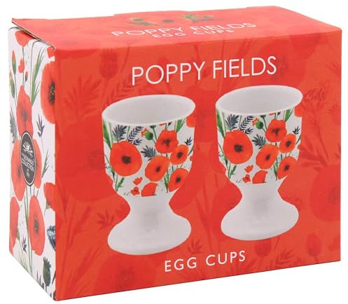 The Leonardo Collection Finola Stack Poppy Egg Cups for Kitchen & Home | Ideal Eggs Cup for Egg Holder Storage | Durable Egg Holder for Everyday Use | Stylish Kitchen Accessory As Egg Cup