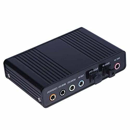 8KLANMMQ USB 6 Channel 5.1 External Optical Audio Sound Card for Notebook PC Laptop Professional External USB Sound Card (Color : A) (B)