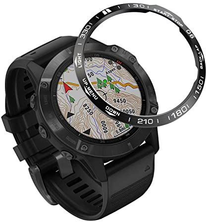 Smart Ledel Ring Styling Frame Case Cover für Garmin Fenix 6/6x Pro/6x Saphirschutz Lünette Ring Anti -Scratch -Metallhüllen