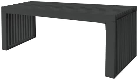 Home Deluxe - Sitzbank aus Holz LORA Schwarz - 110 cm I Gartenbank, Parkbank, Sitzgelegenheit