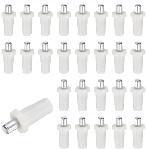 QUARKZMAN 40Stk Jalousie-Reparaturstifte 0.98x0.45 Ersatzstifte Weiß | Jalousie-Befestigungen, Metall, Federbelastete, Für Blenden Fenster Schrank Bewegliche Lamellen