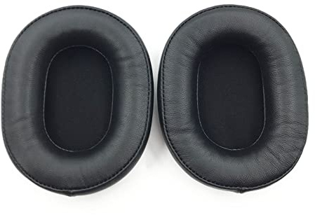 Rxgiasup Almohadillas ovaladas universales de repuesto de piel de cordero, 70 x 90 mm, 75 x 95 mm, almohadillas de espuma para auriculares grandes