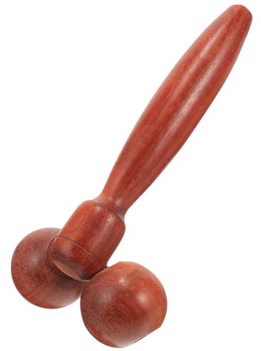 LALADEFIEE Holz Gesichtsmassageroller zur Gesichts und Schultermassage mit Vier Rollen für Erfrischende Haut und Effektive Muskelentspannung