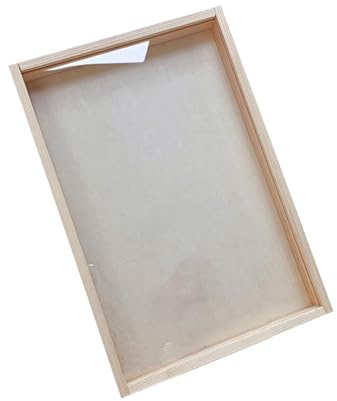 Holzkiste Präsentationstafel für Nagelkunst mit Deckel, Beige