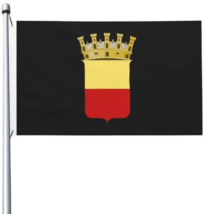 Hängende Flagge Wappen Von Neapel Mit Ösen Piratenflagge Wetterfeste Gartenfahnen Für Fahnenmast Party Draußen 3X5 Ft