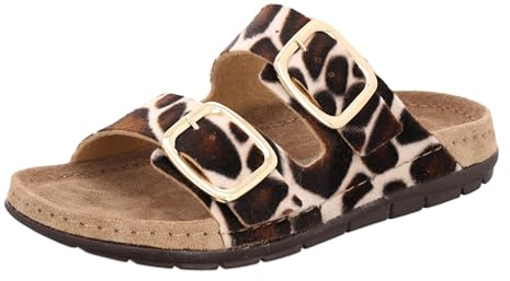 Rohde Damen Pantolette mit Zwei Schnallen und Giraffen-Muster Rodigo-D 5897