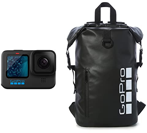 GoPro Hero 11 Black + Swag Backpack - Waterproof Action Camera with 5.3K60 Ultra HD Video, 27MP Photos, 1/1.9 Inch Image Sensor, Live Streaming, Webcam, Stabilisation (Renewed)