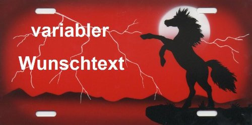 Pferde Schild mit Namen und Text selbst gestalten und Bedrucken Lassen Artikel und Zubehör