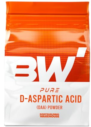 Pure D-Aspartic Acid (DAA) Powder - Bodybuilding Warehouse (Unflavoured, 250g)