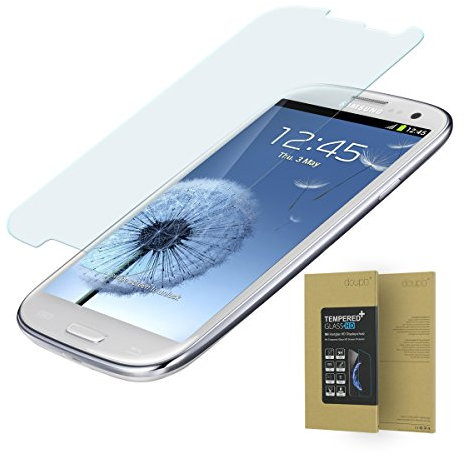 doupi Panzerfolie für Samsung Galaxy S3, Premium 9H Hartglas HD Display Schutz Glasfolie