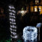 cuzile Solar Lichtschlauch 50 LED weiß Lichterkette Tube Lichtsensor Dekoration für Weihnachtsbaum Hochzeit Thanksgiving Party Garten Rasen Terrasse