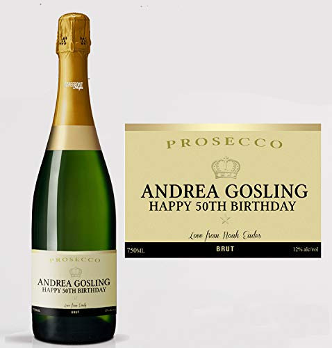 forefrontdesigns Personalised Wine Bottle Label – Custom Wine Labels & Stickers for Bottles – Perfect for Weddings, Birthdays, Anniversaries & Special Events