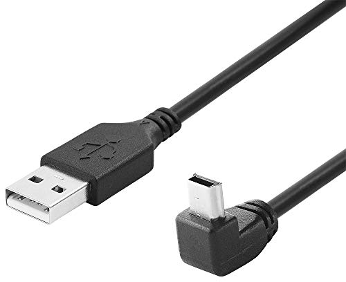 BestPlug Câble USB 2.0 vers Mini USB B coudé 90° Noir 2 m