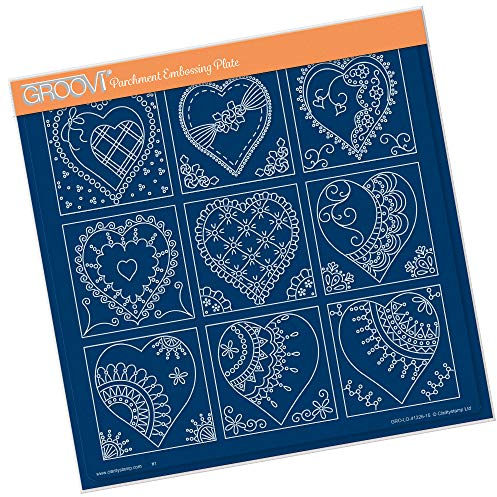 Linda's Heart Sampler - A4 Square Groovi Plate