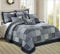 Householdfurnishing 3 Piece Printed Patchwork Bedspread Quilted Bed Throw Comforter with Pillow Shams (Check, Single)