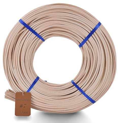 VFULIE Rattan-Schilfkorb, rund, 3,5 mm, 450 g