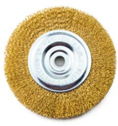 VCT 6 Brass Coated Steel Wire Wheel Brushes for Bench Grinder 5/8 1/2 Arbor New