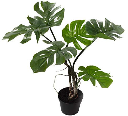 Leaf LEAF-7538 60cm Artificial Twisted Stem Plant, Monstera Vine