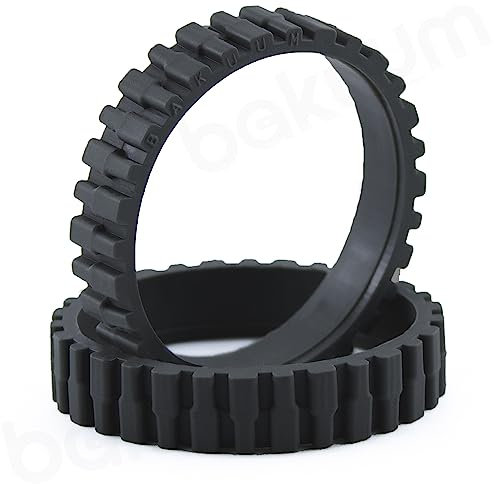 BAKUUM by Pack 2 Neumáticos Negro Ruedas para CECOTEC Conga 990, 990 Excellence. y ECOVACS N79, N79S
