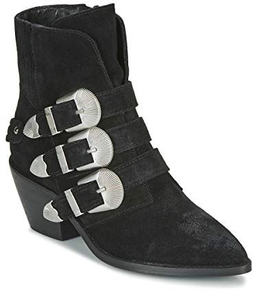 Pepe Jeans Western W Buckle Stivaletti/Stivali Donne Nero - 36 - Stivaletti Shoes