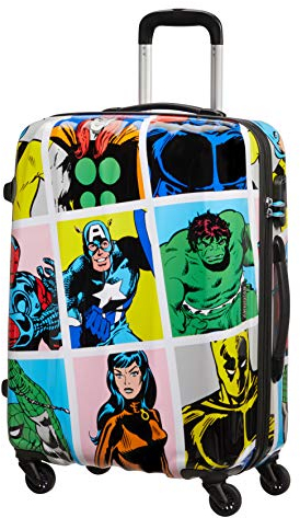 American Tourister Marvel Legends - Spinner M Koffer, 65 cm, 62.5 L, Mehrfarbig (Marvel Pop Art)