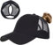TMEOG Baseball Cap Damen Basecap Frauen Kappe mit Netz Pferdeschwanz Cap mit Loch für Zopf Baseballkappe Sommer Cappy Unifarben Sportkappe Atmungsaktiv(Schwarz)