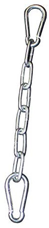 Lisaro Boxsack Ketteverlängerung 50 cm, Für BOXSACK, Hängesessel, Hängestuhl, Liebesschaukel Stahlkette für Sandsack, Aufhängung mit 2 Karabiner Hacken, 200 KG geeignet