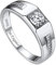 Suplight Kristall Ring Solitärring Diamant Weißgold Bandring mit Gravur Herren Damen Schmuck mit funkelnden weißen Zirkonia Personalisierter Ehering Ewigkeitsring in 925 Sterling Silber 59