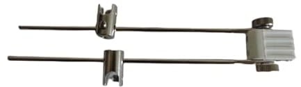 Lichtidee 1 x Stabspot Lampenhalter für Seilsystem 125mm weiß12 Volt Led oder Halogen Seilspots Seilsystem