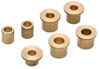 10 stücke Mini Messing Buchse Welle 2mm 3mm 4mm 5mm Ruder Flansch Welle Gleitlager for RC Köderboot DIY Modell Zubehör (Color : C 4x6mm Flange)
