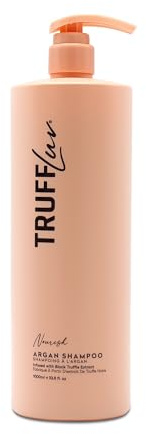TruffLuv | Nourish Collection Argan Shampoo, Infused with Black Truffle Extract, Replenishing Shampoo, Deeply Hydrates, Nourishes & Soothes Hair and Scalp, Paraben Free, Sulfate Free, 1000 ml