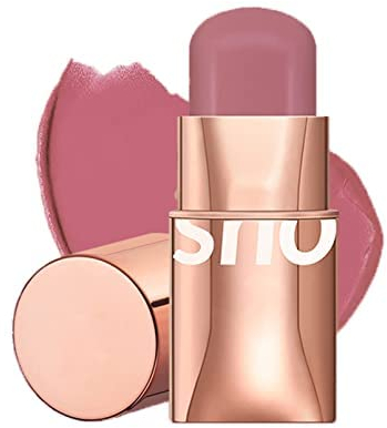 6 Farben Lippenstift Blush Stick 3-in-1 Augen Wange und Lippe Tint Buildable Waterproof Lightweight Blush Stick Creme Blusher Makeup für Frauen (#06)