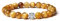 Natürliche 8 mm Edelsteine MetJakt Heilung Crystal Stretch Perlen Armband Armreif mit 925 Sterling Silber Double Happiness Anhänger (Goldenes Tigerauge)