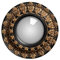 CHEHOMA Miroir Convexe Noir décor doré 33cm