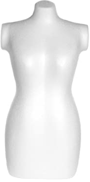 INNSPIRO A3690 Schaufensterpuppe für Damen, Porex, 12 x 25 cm (Styropor), weiß, 12x25cm