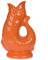 Gurgly Iconic Orange Glug Jug Large 28cm 1.4L – Fish Water Jug, Decorative Fish Vase, Ornament, Carafe