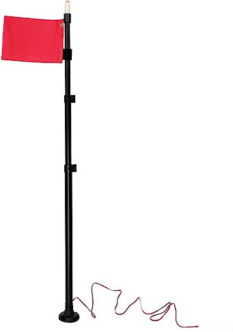 Kayak Flag,Kayak Flag Aluminum Flagpole,Nylon Kayak Safety Flag With Base Kit For Kayak,Canoe,Boat