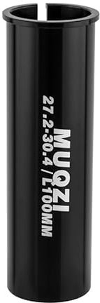 MUQZI 100mm Fahrradsattelstütze Shim Aluminiumlegierung Rohradapter, Fahrrad Sattelstütze Adapter Fahrradsattelstützenrohr Reduzierhülse Shim Für BMX Mountainbike Rennrad E-Bike (27.2-30.4mm)
