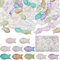 SUNNYCLUE 1 caja de 100 piezas de Cuentas de Peces de Cristal Transparente A Granel, Cuentas de Peces de Colores, Rosa, Verde, Azul, Vida Marina, Verano, Mar, Océano, Animales, Cuentas de Sirena, Abal