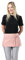 TOSHE Taillenschürze mit 3 Taschen, wassertropfenresistent, Premium-Baumwolle, Kellnerschürze in 10 Farben erhältlich, powder pink, 1 pack