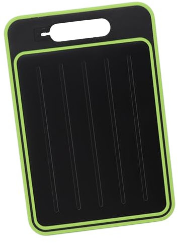 Plaque de décongélation et de broyage rapide avec aiguiseur de couteaux pour la cuisine | Planche à découper double face (BLACK)