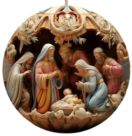 Decorazioni natalizie Albero di Natale appeso Ciondolo Natività Ornamento di Natale Per Neonati Regalo di Compleanno Baby Keepsakes