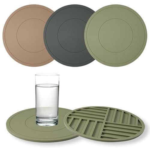 3 Stück Topfuntersetzer Silikon, Silikon Topfuntersetzer Hitzebeständiger, Silikon Untersetzer Bpa-Frei, 16*16cm, Spülmaschinenfest, Geeignet Für Töpfe, Schüsseln, Krüge, Tassen Und Teller, 3 Farben