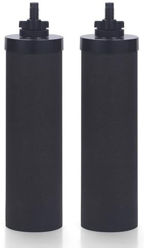 FACHIOO Filtre à eau certifié NSF/ANSI 42 et 372, remplacement pour filtres noirs Berkey® BB9-2, système de filtre à eau par gravité Berkey® et Waterdrop® King Tank Series (lot de 2)