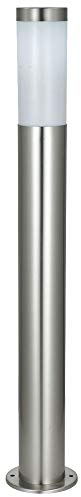 Gartenlampe Außen Stehleuchte LED Wegeleuchte Edelstahl Standleuchte Säulenlampe, 1x E27 LED 11 Watt warmweiß, 12,7 x 110 cm, Garten Außenbereich